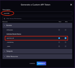 OpenHAB3 InfluxDB2 openhab Token.png